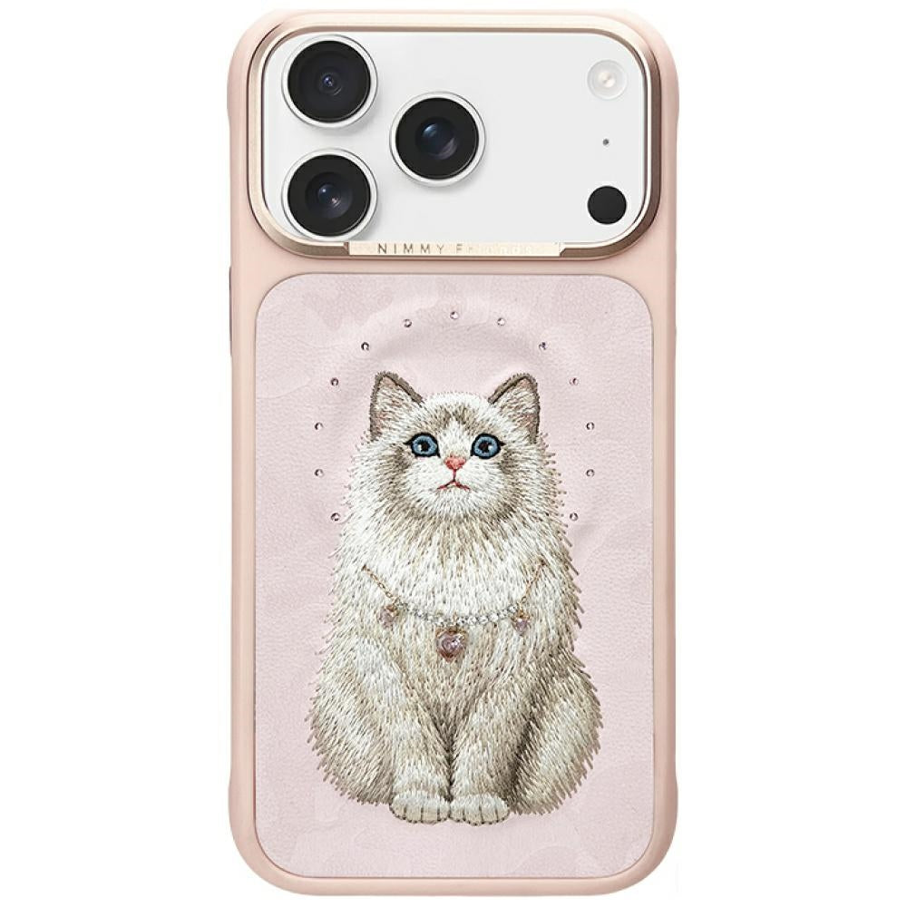 Nimmy Lucky Fashion Cat MagSafe-hylster til iPhone 17 Pro - pink