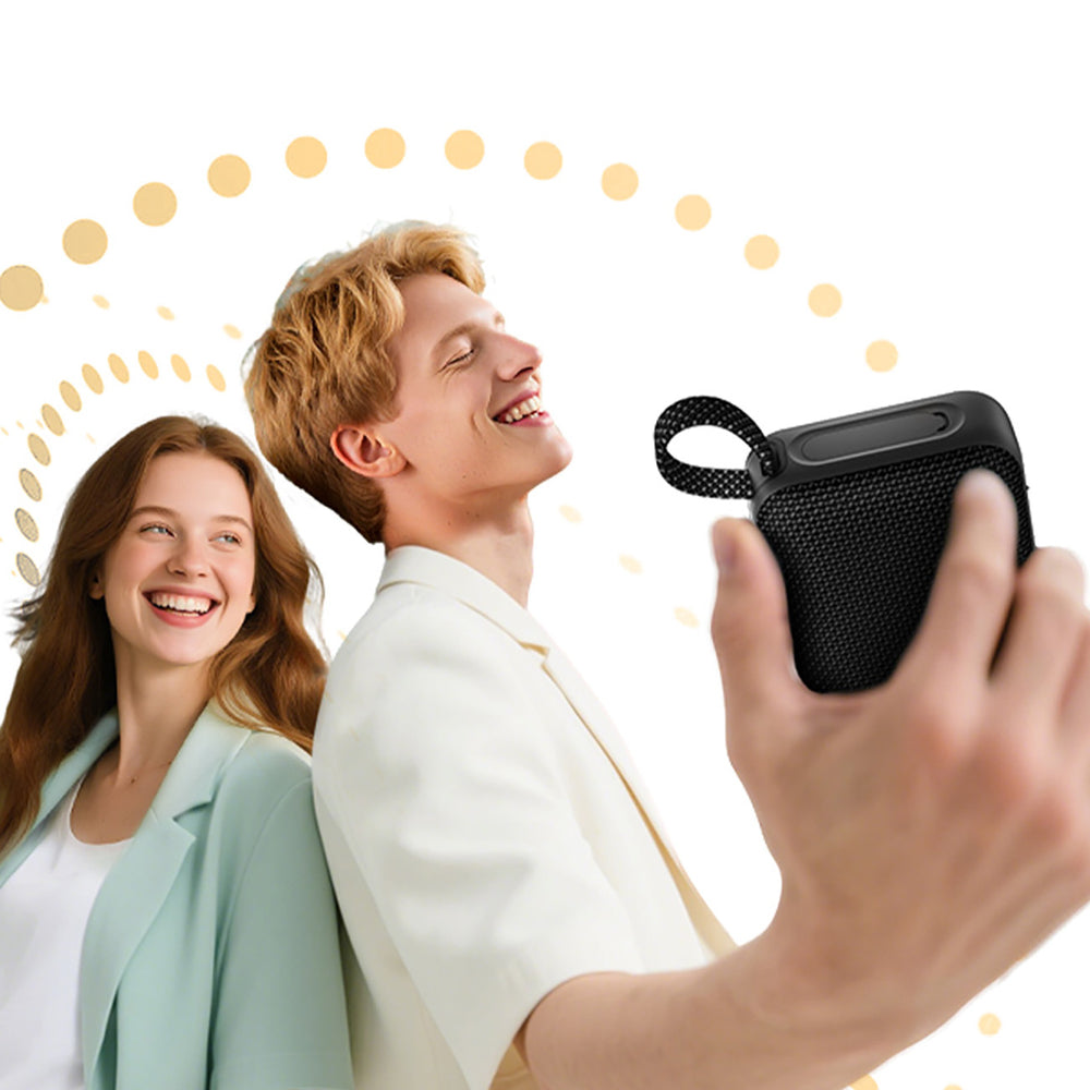 QCY SP2 IP67 Bluetooth Speaker with RGB Backlight and Stereo Mode - Black
