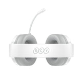 QCY Heroad V200 Tri-Mode Gaming Headphones with 7.1 Sound, 240h Battery, and Detachable Microphone - White