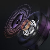 QCY Heroad V200 Tri-Mode Gaming Headphones with 7.1 Sound, 240h Battery, and Detachable Microphone - Black