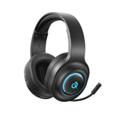 QCY Heroad V200 Tri-Mode Gaming Headphones with 7.1 Sound, 240h Battery, and Detachable Microphone - Black