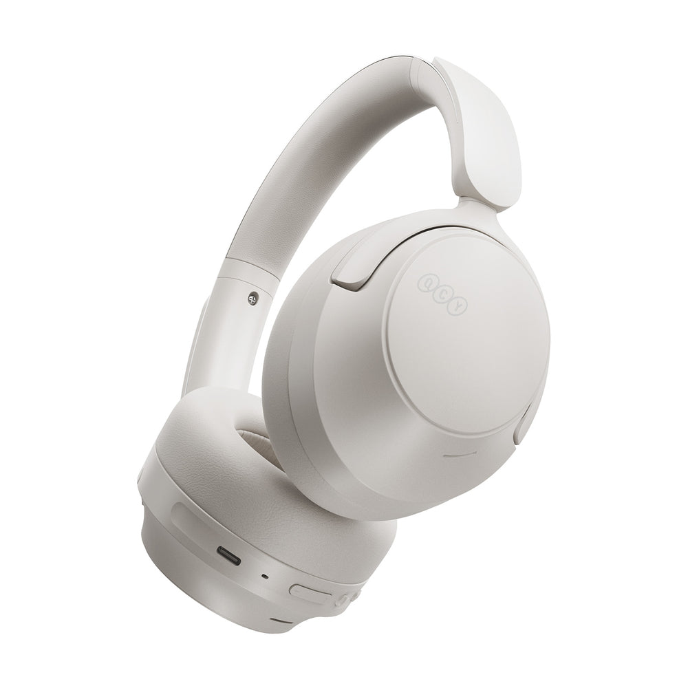 QCY H3S Wireless On-Ear Headphones with LDAC and ANC Noise Cancellation - White