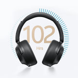 QCY H3S Wireless On-Ear Headphones with LDAC and ANC Noise Cancellation - Black