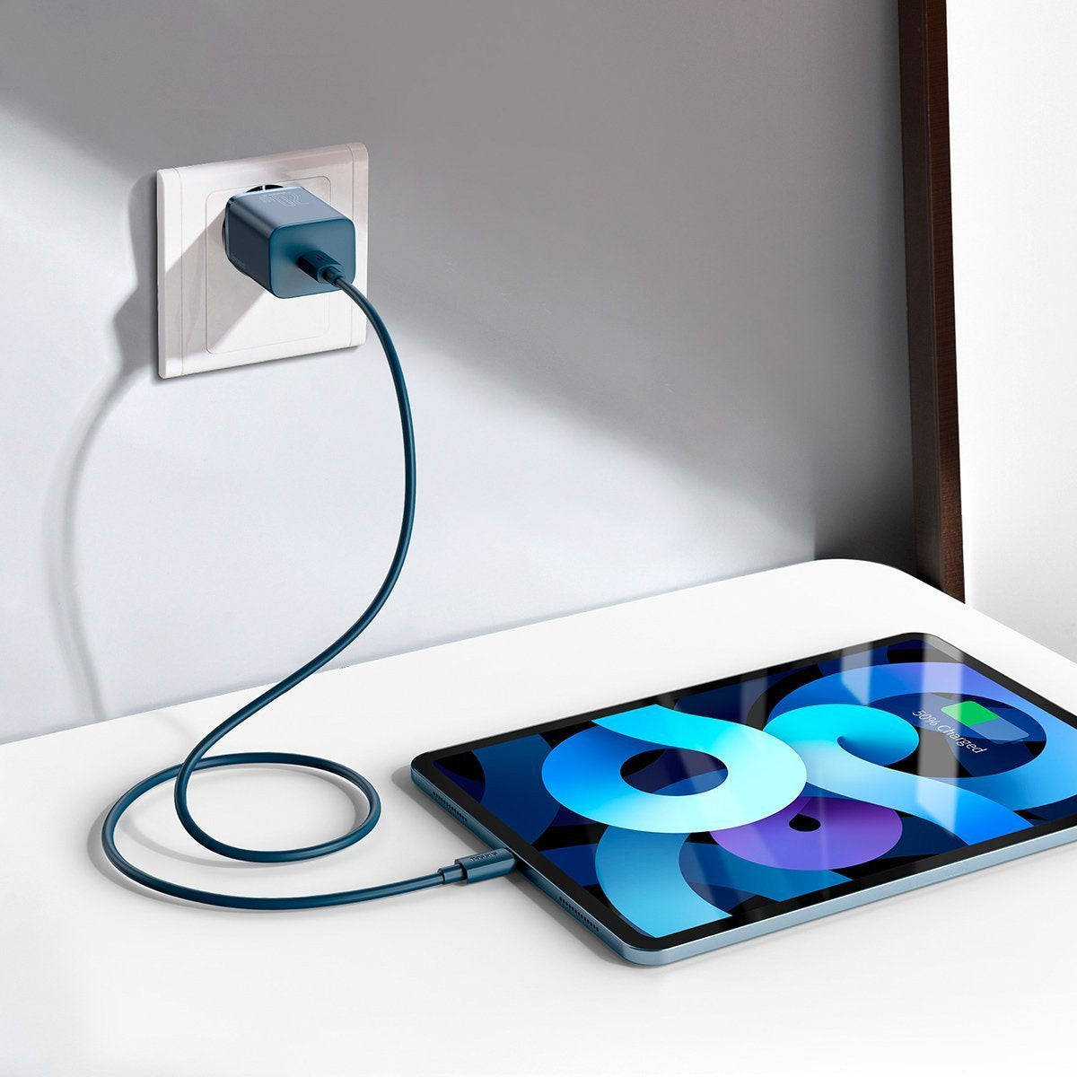 Baseus Super Si Quick Charger 1C 20W med USB-C-kabel til Lightning 1m (blå)