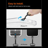 Spigen DA30M Stap Crossbody Phone Lanyard - sort