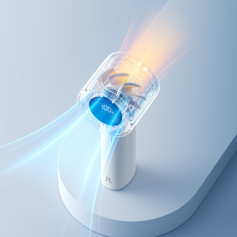 Jisulife håndholdt ventilator 10S 5000mAh bærbar USB-ventilator - grå