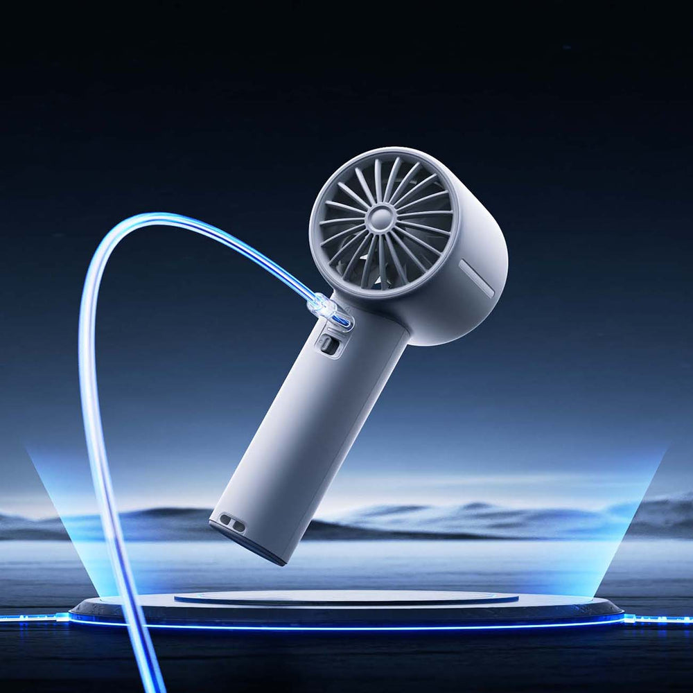 Jisulife håndholdt ventilator 10S 5000mAh bærbar USB-ventilator - grå