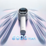 Jisulife håndholdt ventilator 10S 5000mAh bærbar USB-ventilator - grå