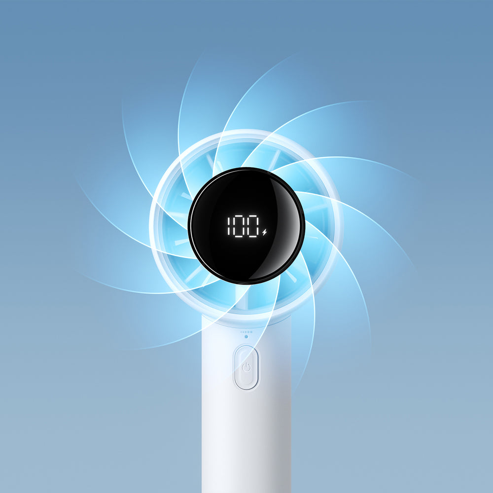 Jisulife håndholdt ventilator 10S 5000mAh bærbar USB-ventilator - grå