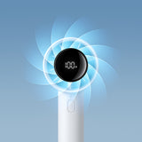 Jisulife håndholdt ventilator 10S 5000mAh bærbar USB-ventilator - grå