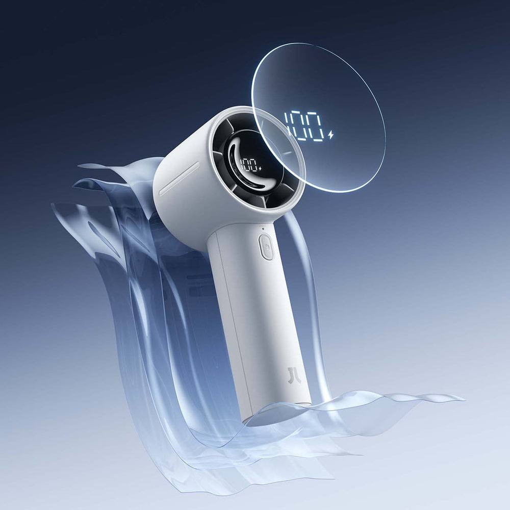 Jisulife håndholdt ventilator 10S 5000mAh bærbar USB-ventilator - grå