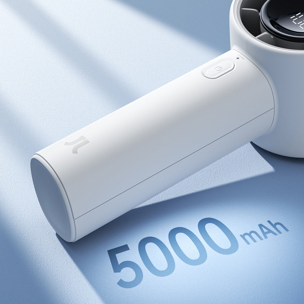 Jisulife håndholdt ventilator 10S 5000mAh bærbar USB-ventilator - grå