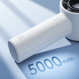 Jisulife håndholdt ventilator 10S 5000mAh bærbar USB-ventilator - grå