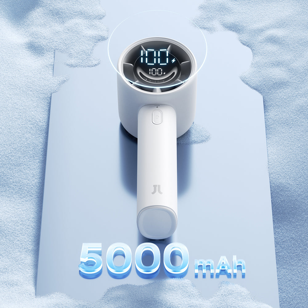 Jisulife håndholdt ventilator 10S 5000mAh bærbar USB-ventilator - grå