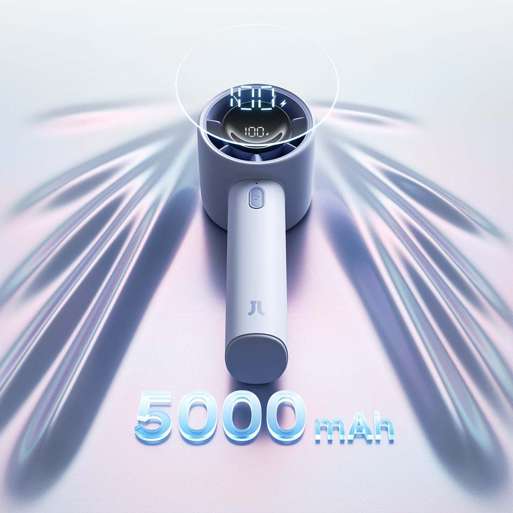 Jisulife håndholdt ventilator 10S 5000mAh bærbar USB-ventilator - blå