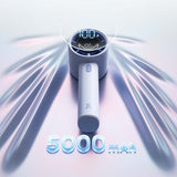 Jisulife håndholdt ventilator 10S 5000mAh bærbar USB-ventilator - blå