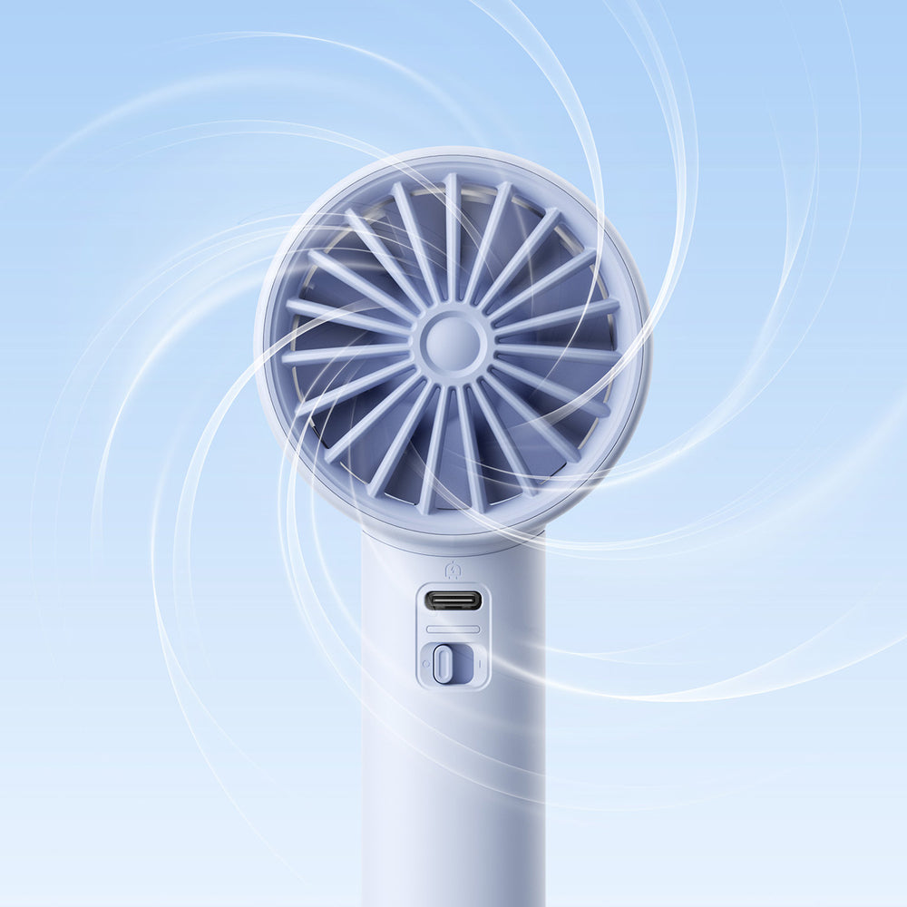 Jisulife håndholdt ventilator 10S 5000mAh bærbar USB-ventilator - blå