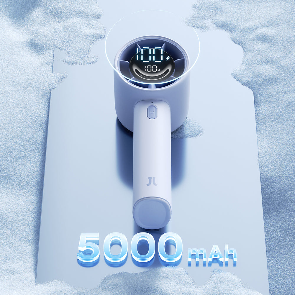 Jisulife håndholdt ventilator 10S 5000mAh bærbar USB-ventilator - blå