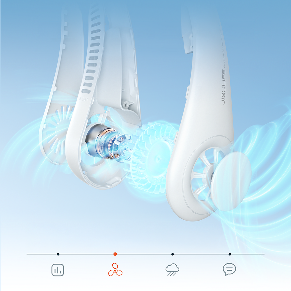 Jisulife Halsventilator 3 4000mAh Portable Halsventilator - Grå