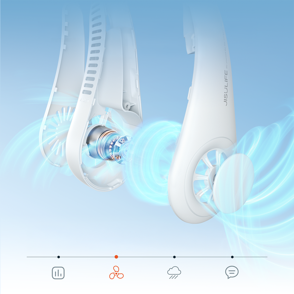 Jisulife Halsventilator 3 4000mAh Portable Halsventilator - Grå