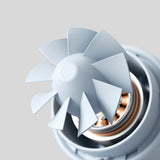 Jisulife Stroller Fan 4 5000mAh Mini Fan til Stroller med Fleksibel Stativ - Blå