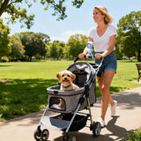 Jisulife Stroller Fan 4 5000mAh Mini Fan til Stroller med Fleksibel Stativ - Blå