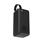 Powerbank Wozinsky W8-B 50000mAh 30W 2xUSB-A og 2xUSB-C og USB micro med lommelygte - sort