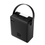 Wozinsky W8-B 100000mAh 30W Powerbank 2xUSB-A og 2xUSB-C med lommelygte - sort