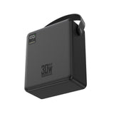 Wozinsky W8-B 100000mAh 30W Powerbank 2xUSB-A og 2xUSB-C med lommelygte - sort