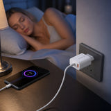 Wozinsky WLS-20W 20W USB-A USB-C Wall Charger med 1m USB-C - USB-C-kabel - hvid
