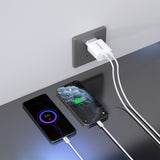 Wozinsky WLS-20W 20W USB-A USB-C Wall Charger med 1m USB-C - USB-C-kabel - hvid