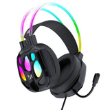 Wozinsky WSG-1118 Wired Gaming Headphones with Microphone and RGB Backlight - Black