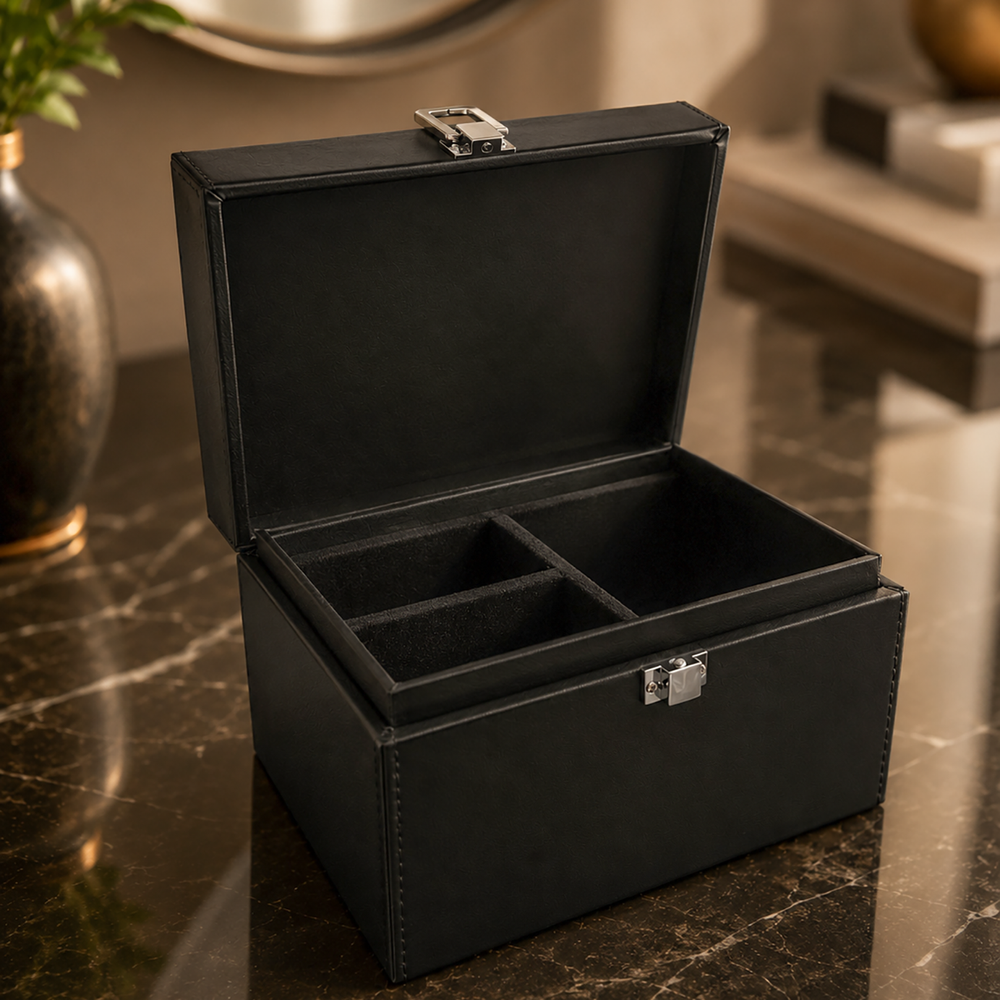 Wozinsky WPB-R16 RFID Blocking Box for Keyless Keys with Compartments 16x12x9 cm - Black