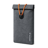Wozinsky WPB-R12 RFID-blokerende telefoncover med klap og snor 21,5x12 cm - Grå