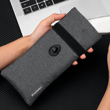 Wozinsky WPB-R12 RFID-blokerende telefoncover med klap og snor 21,5x12 cm - Grå