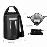 WNA-15L waterproof bag for a 15 l sup kayak with an RFID blocking divider - black