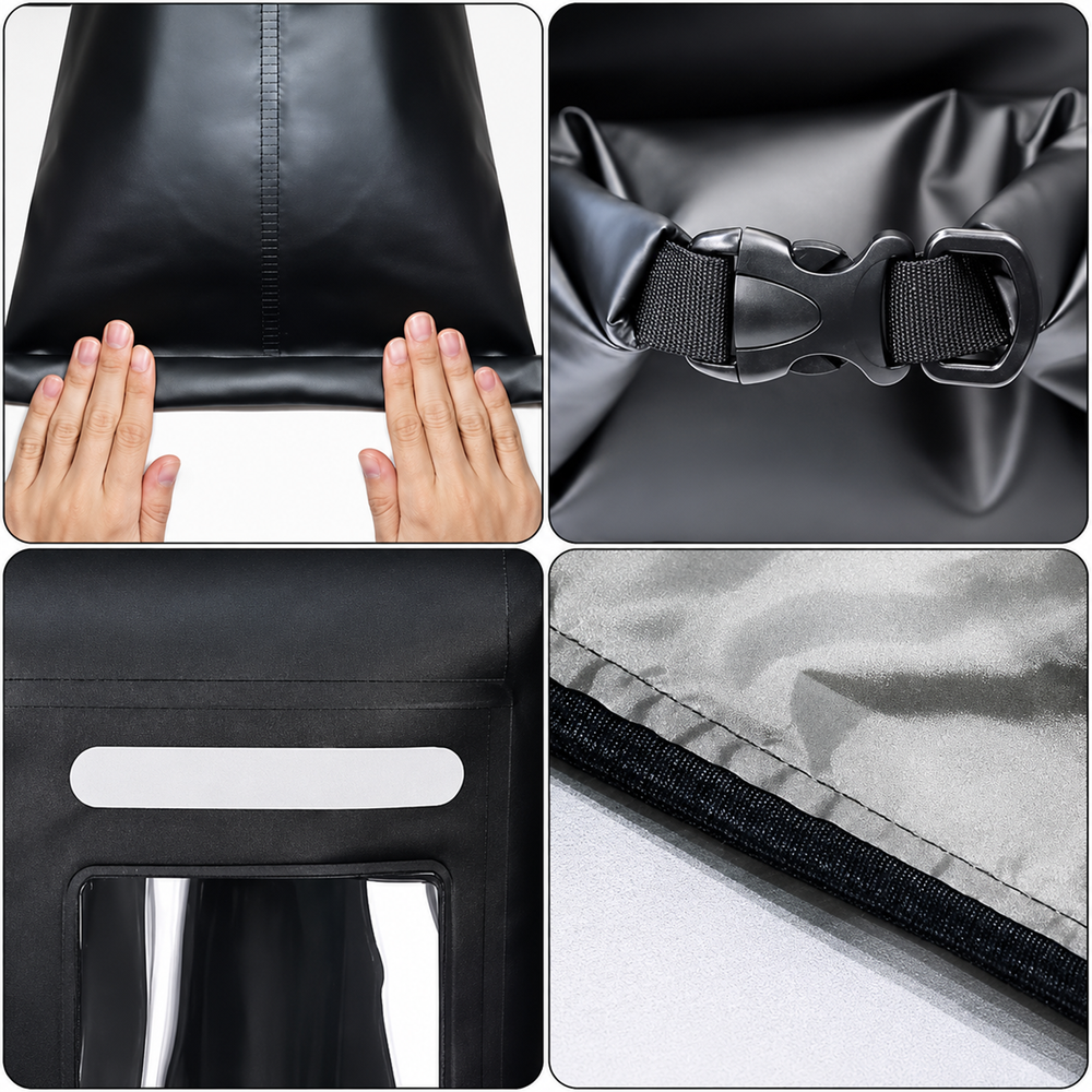 WNA-15L waterproof bag for a 15 l sup kayak with an RFID blocking divider - black