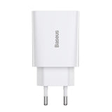 Baseus Speed Mini hurtigoplader, USB-C, PD, 3A, 20W (hvid)