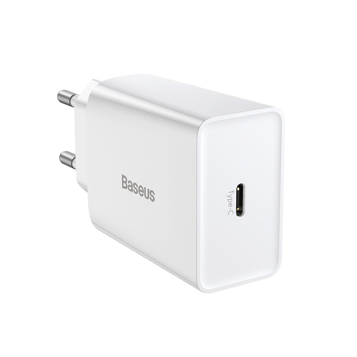Baseus Speed Mini hurtigoplader, USB-C, PD, 3A, 20W (hvid)