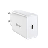 Baseus Speed Mini hurtigoplader, USB-C, PD, 3A, 20W (hvid)