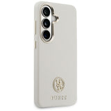 Guess Rhinestone Round Logo MagSafe Case til Samsung Galaxy S26+ - Beige