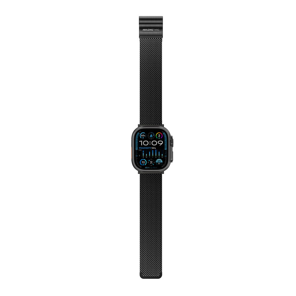 AmazingThing Titan Premium Metal Band til AppleWatch 38/40/41/42/44/45/46/49 mm - sort