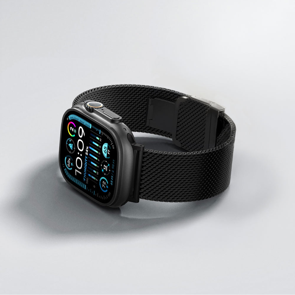 AmazingThing Titan Premium Metal Band til AppleWatch 38/40/41/42/44/45/46/49 mm - sort