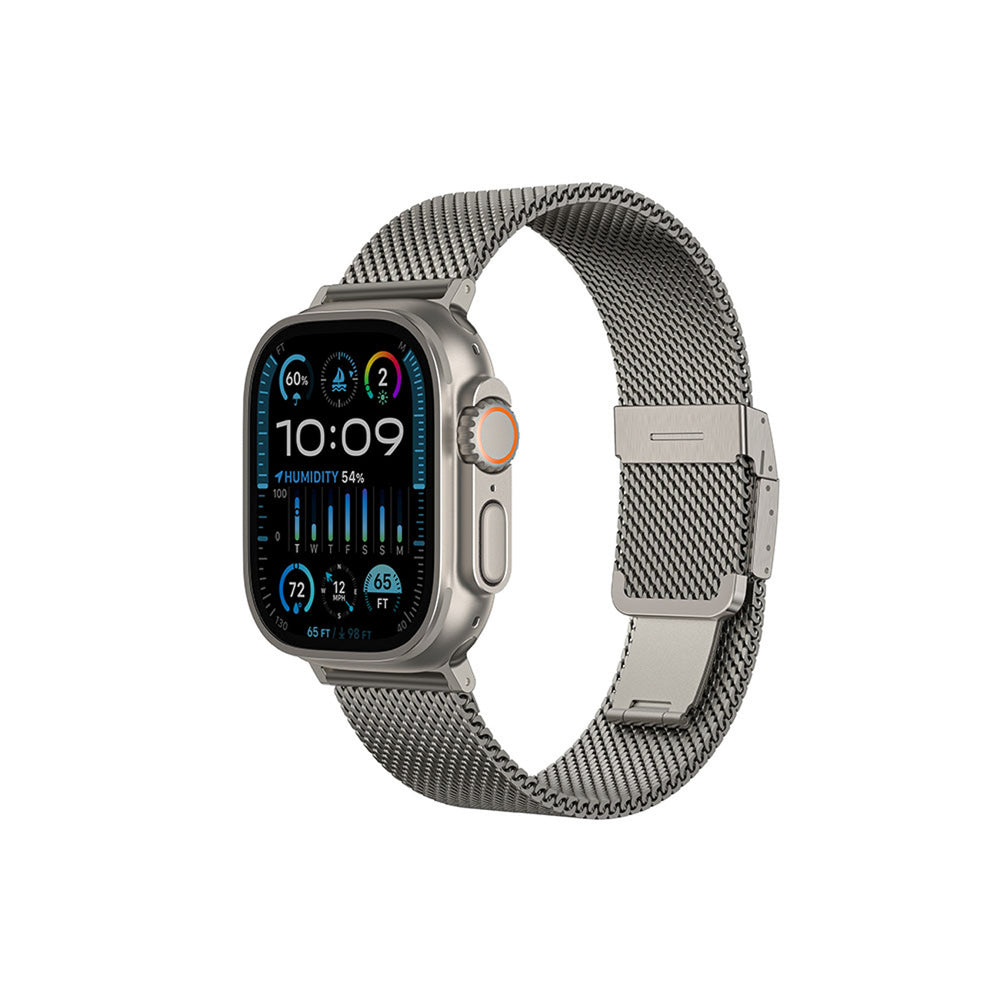 AmazingThing Titan Premium Metal Band til AppleWatch 38/40/41/42/44/45/46/49 mm - Sølv