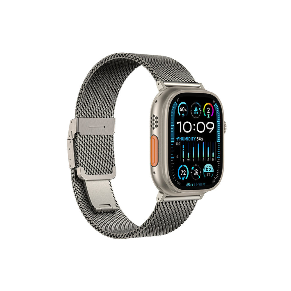 AmazingThing Titan Premium Metal Band til AppleWatch 38/40/41/42/44/45/46/49 mm - Sølv