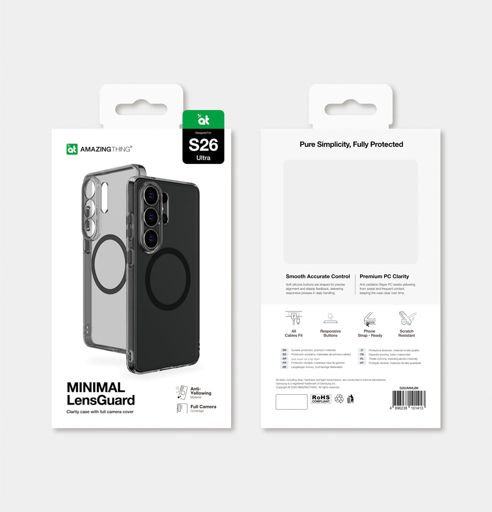 AmazingThing Minimal Mag Lens Case til Samsung Galaxy S26 Ultra - sort