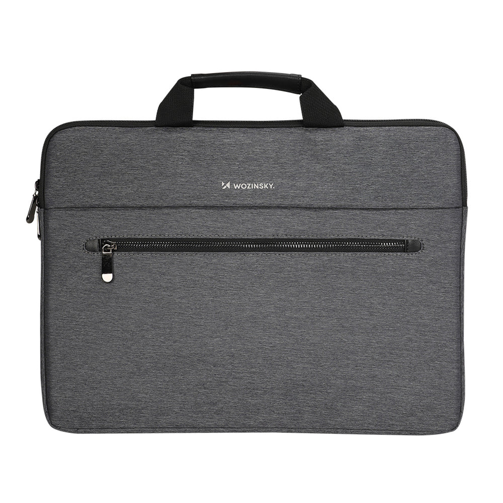 Wozinsky WTL-15 15.6" Laptop Bag with Handle and Metal Zipper - Gray