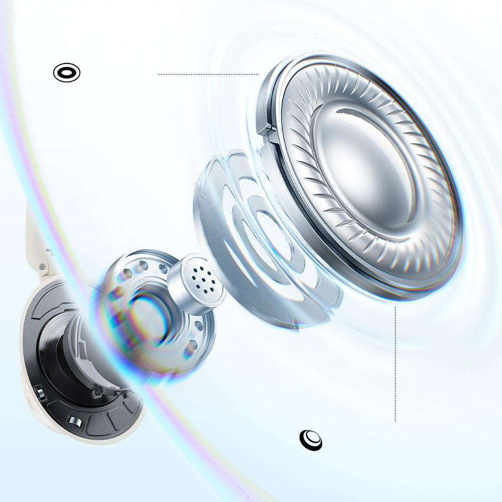 Baseus Bass BH1 NC Lite Wireless Over-Ear Headphones with ANC - White