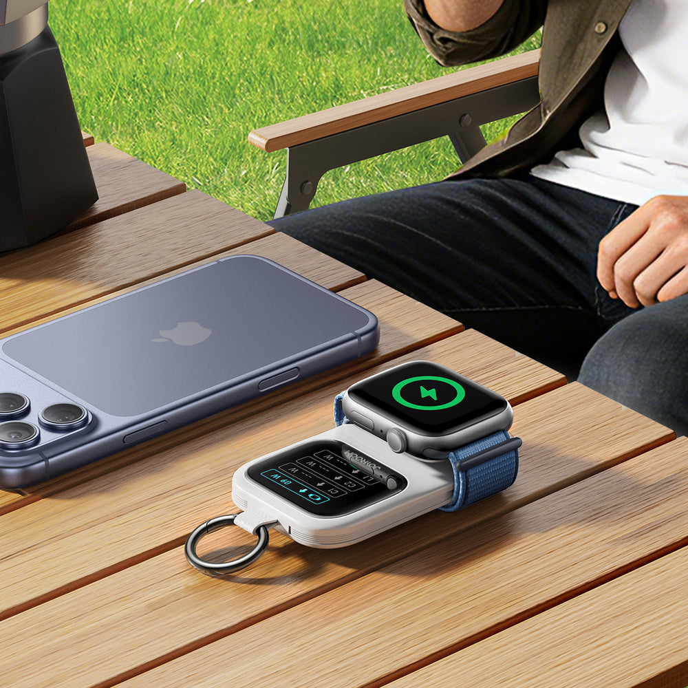 Joyroom JR-W19 5000mAh Powerbank med 5W trådløs uropladning - hvid