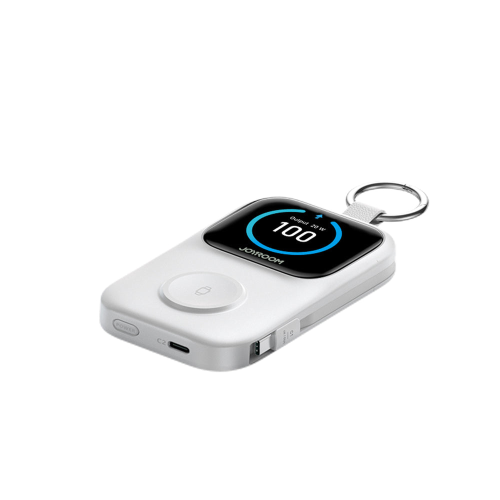 Joyroom JR-W19 5000mAh Powerbank med 5W trådløs uropladning - hvid